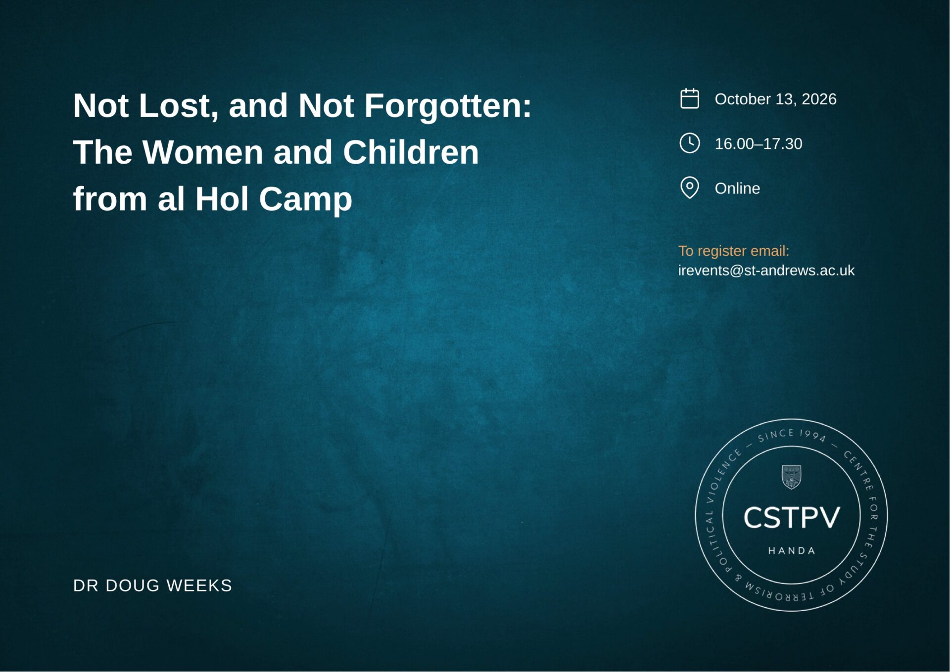 Not Lost, and Not Forgotten: The Women and Children from al Hol Camp